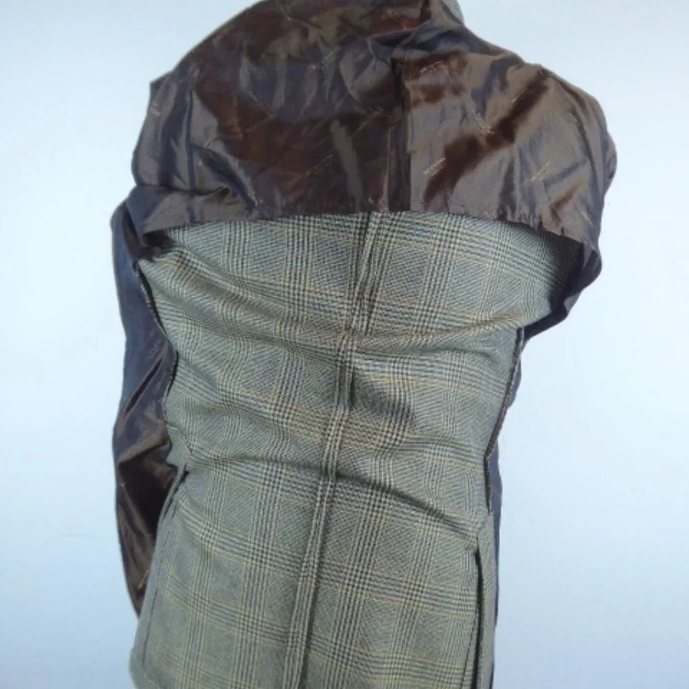 Kiton Napoli 100% cashmere  plaid blazer i50 riding jacket equestrian L vintage